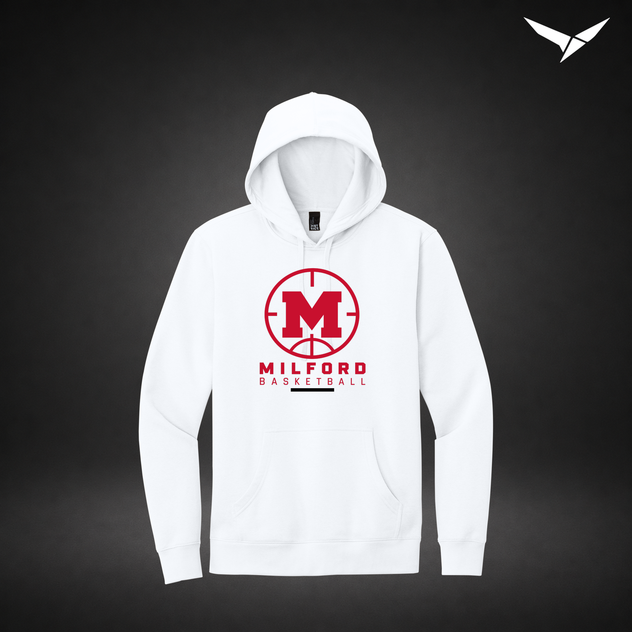 Courtside hoodie — white — Front