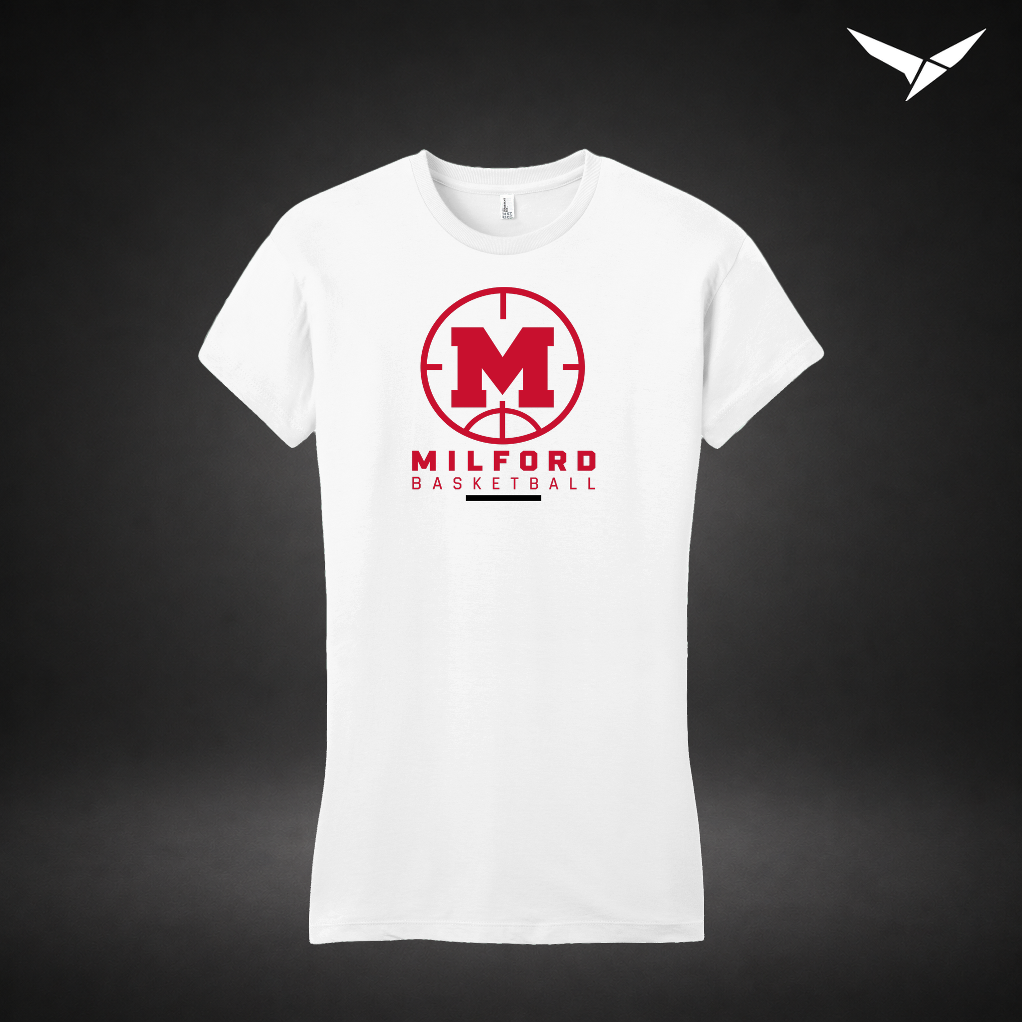 Courtside womens-tee — white — Front