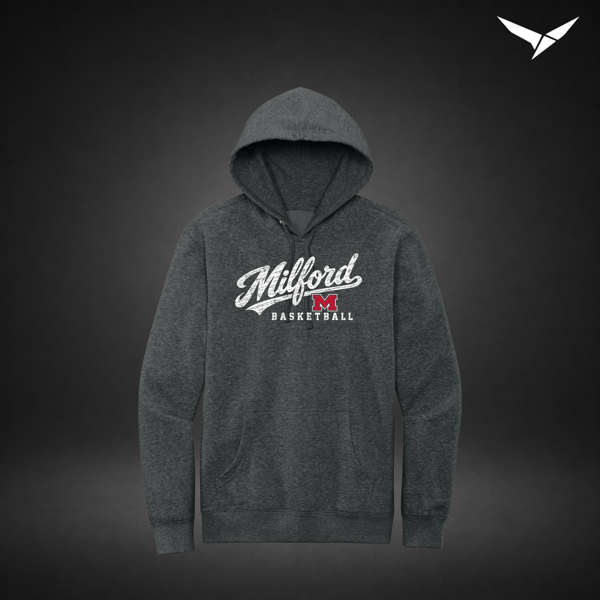 Hardwood hoodie — grey — Front