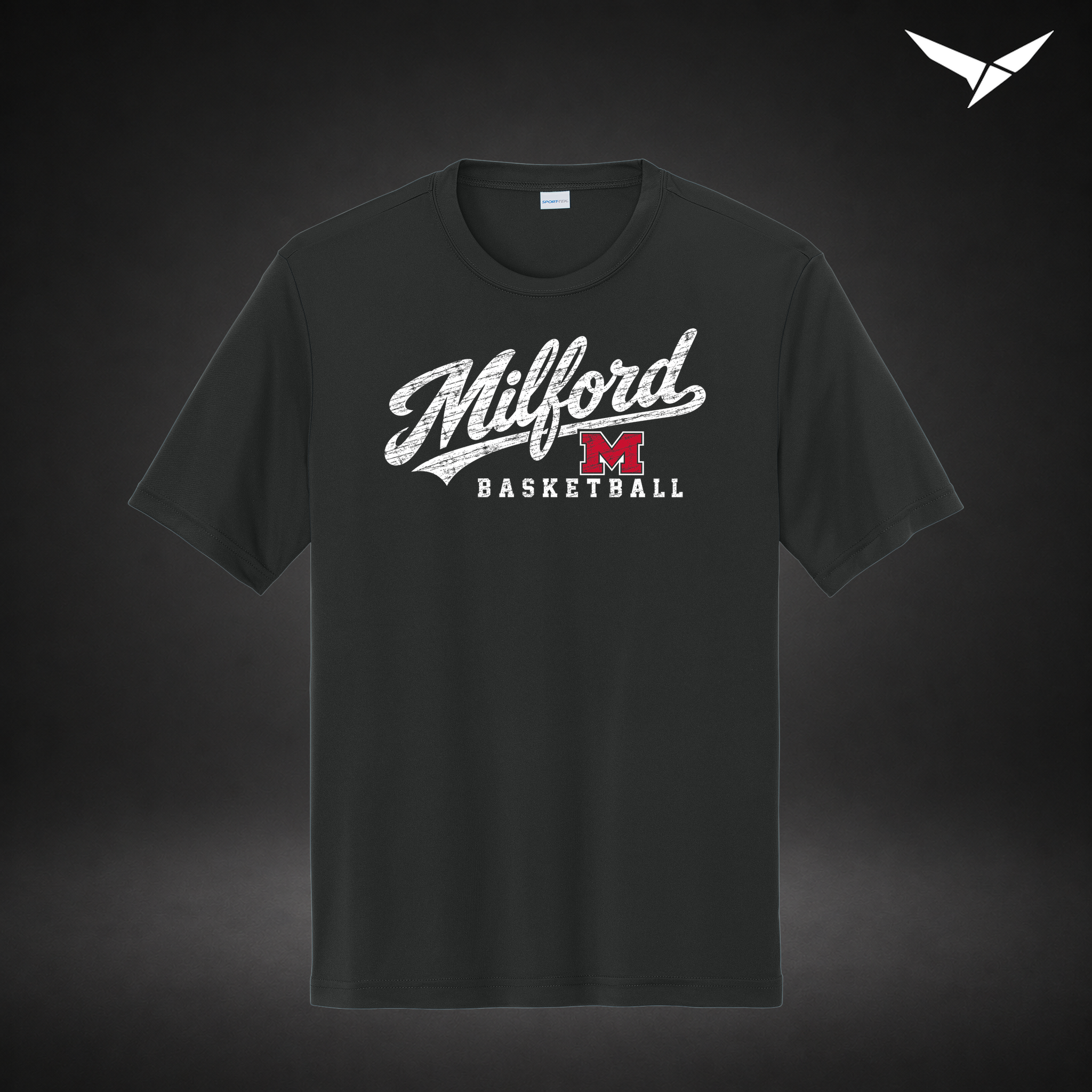 Hardwood performance-tee — black — Front