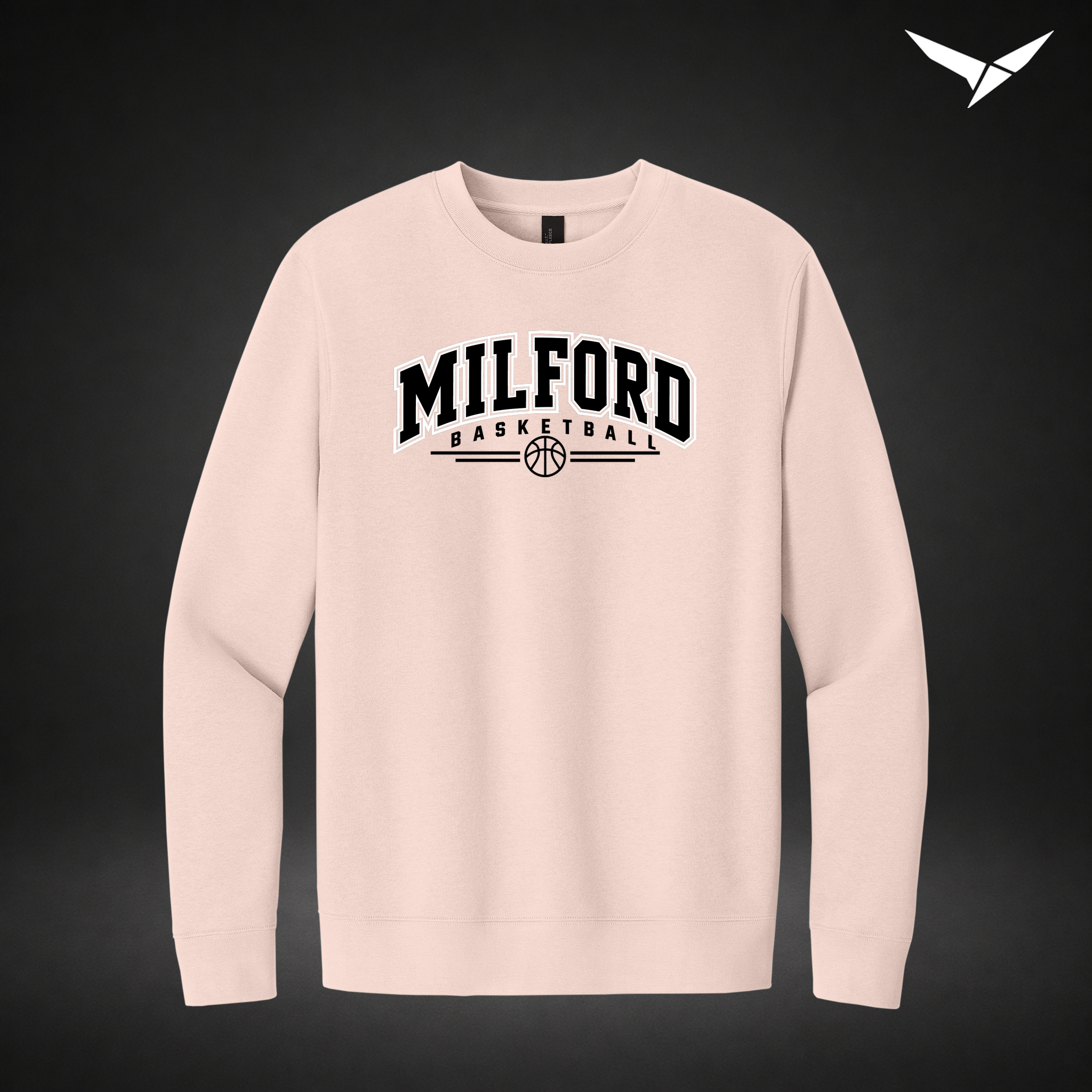 Her Game crewneck — rosewater pink — Front