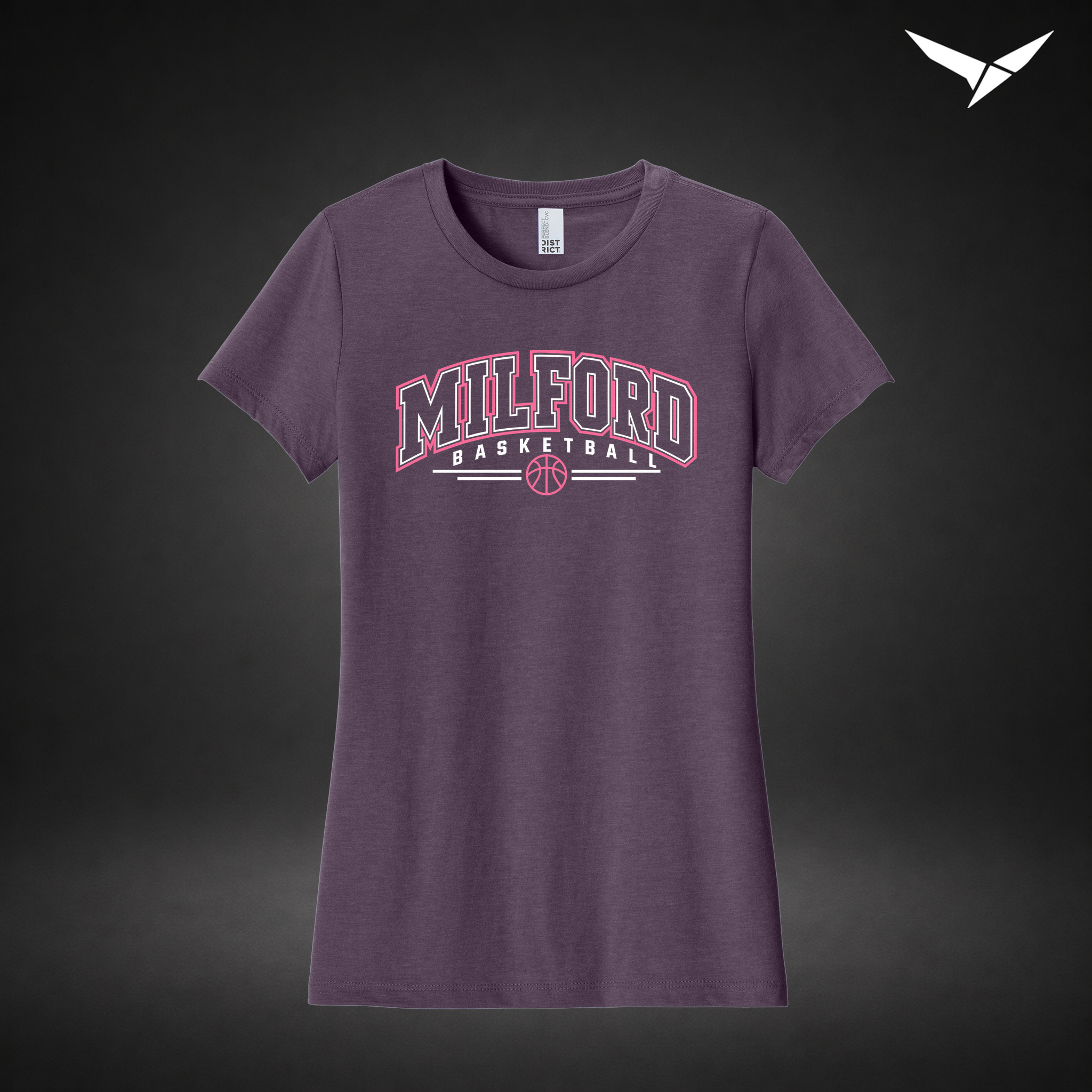 Her Game womens-tee — heathered eggplant — Front