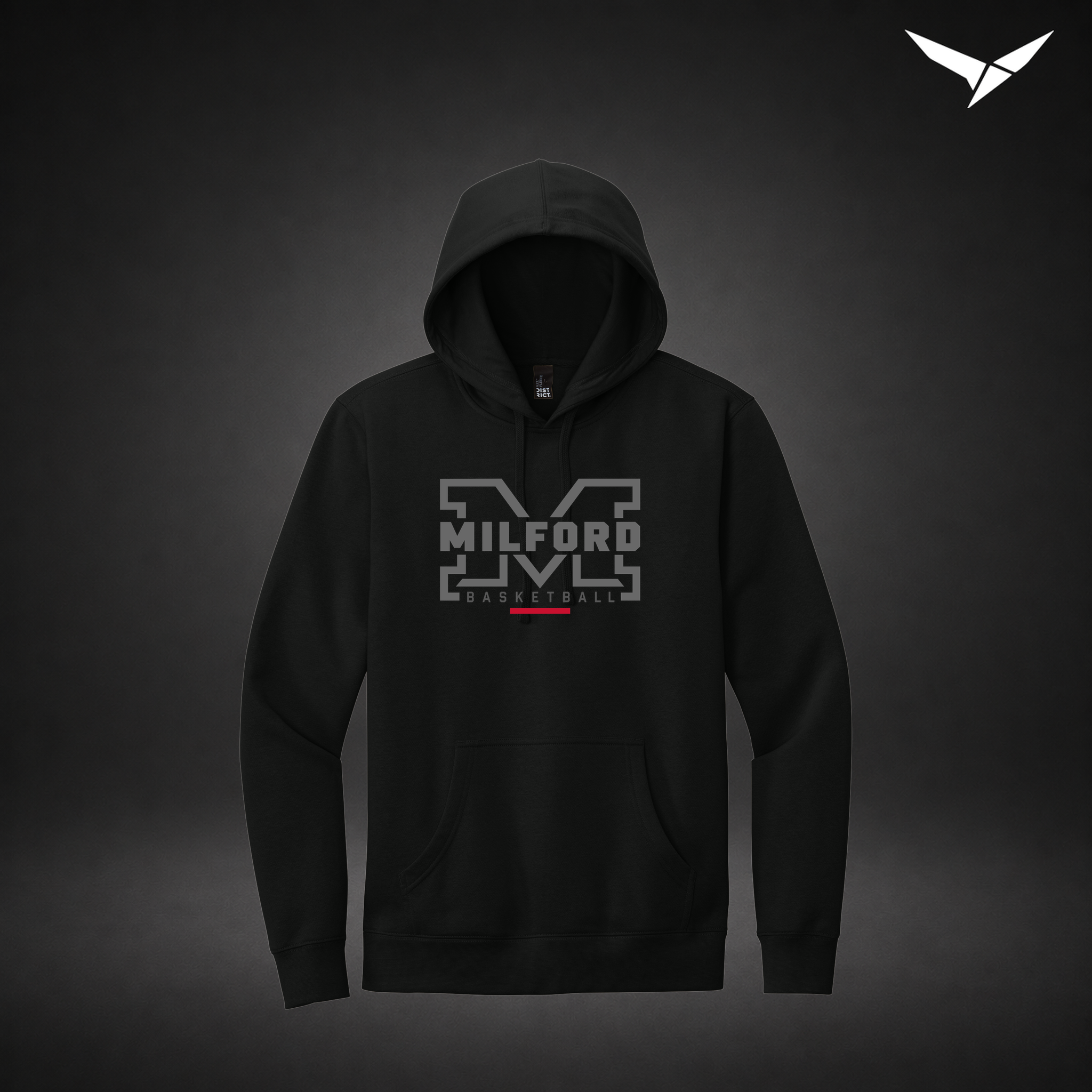 Lockdown hoodie — black — Front