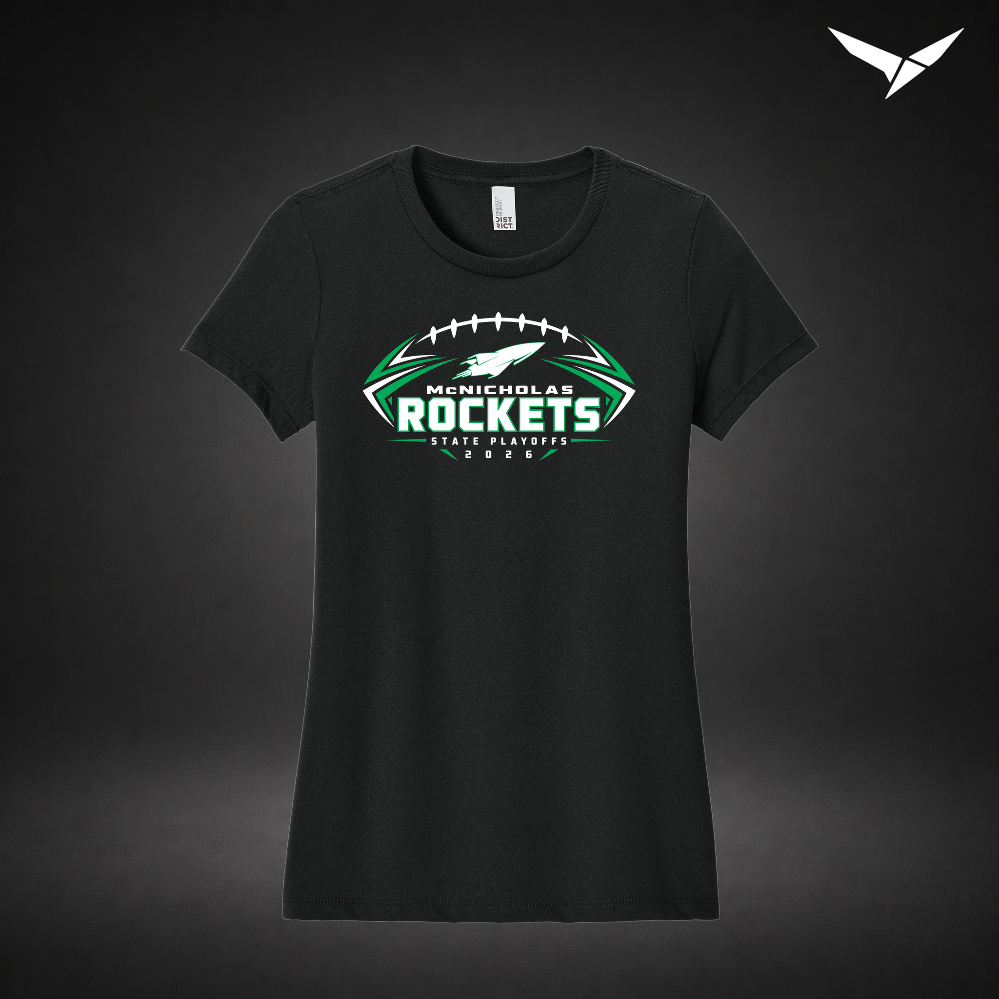 State Bound womens-tee — black — Front
