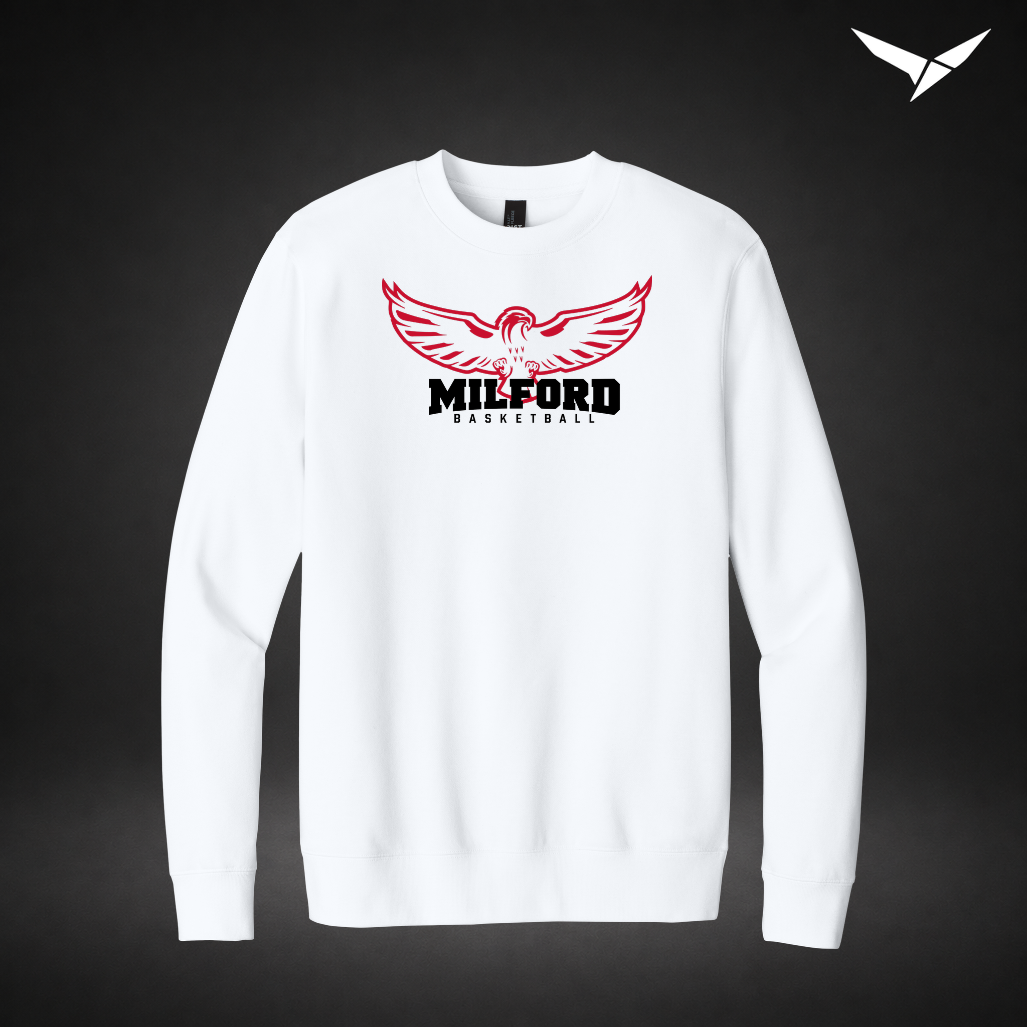 Sixth Man crewneck — white — Front