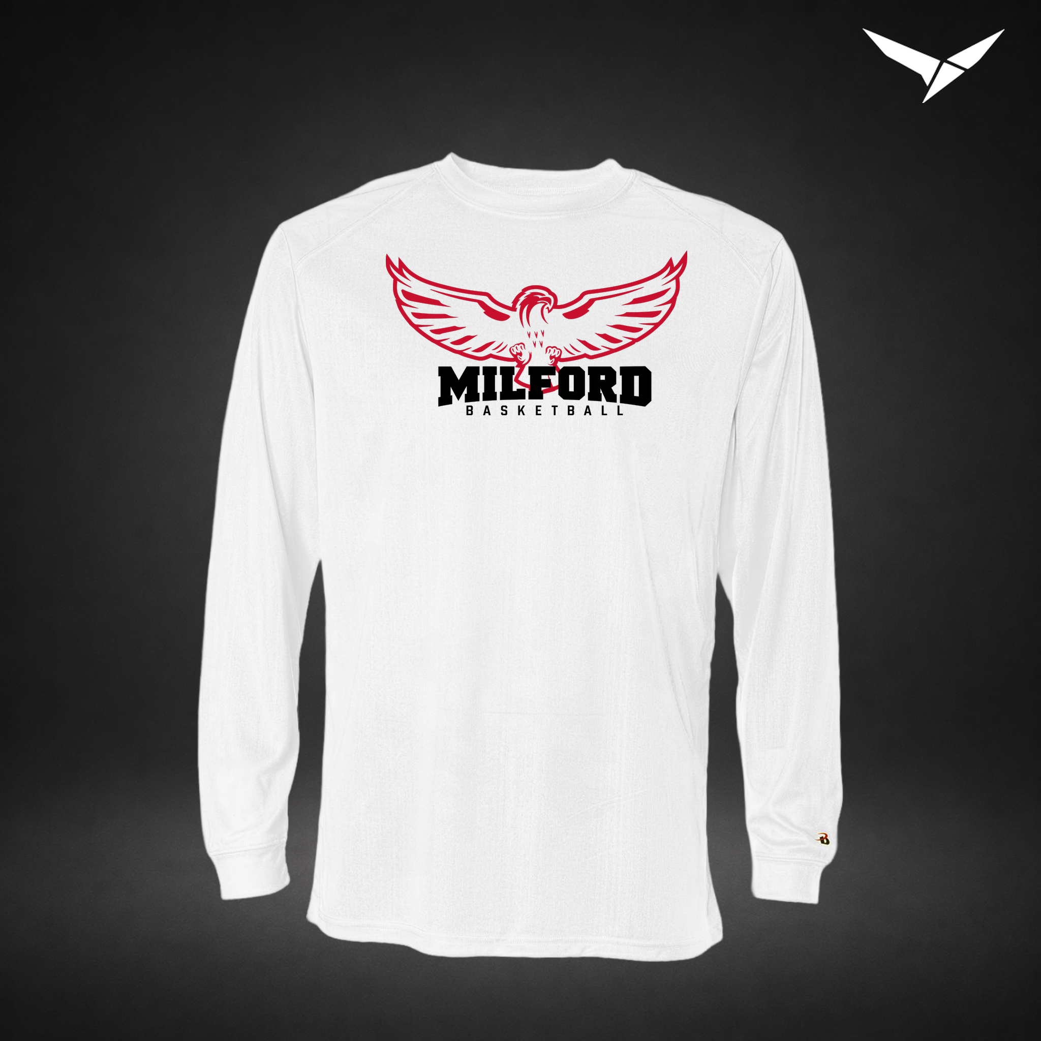 Sixth Man long-sleeve-performance-tee — white — Front