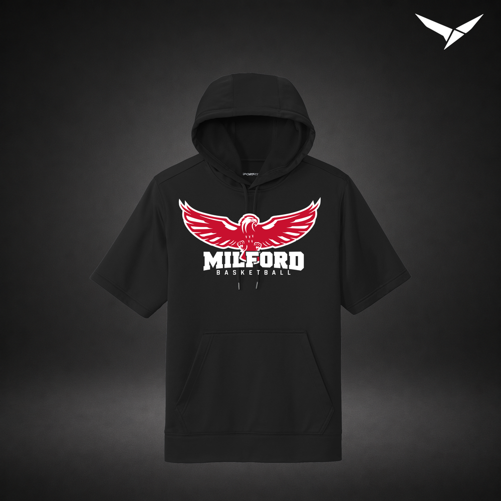 Sixth Man short-sleeve-hoodie — black — Front