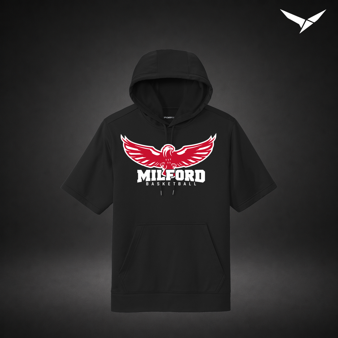 Sixth Man short-sleeve-hoodie — black — Front