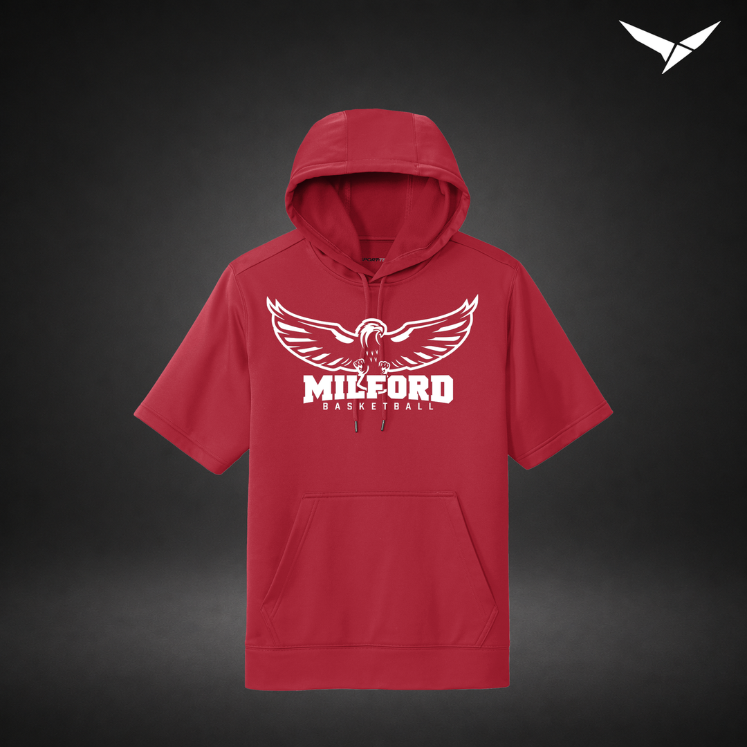 Sixth Man short-sleeve-hoodie — red — Front