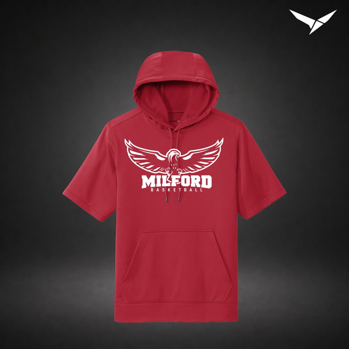 Sixth Man short-sleeve-hoodie — red — Front