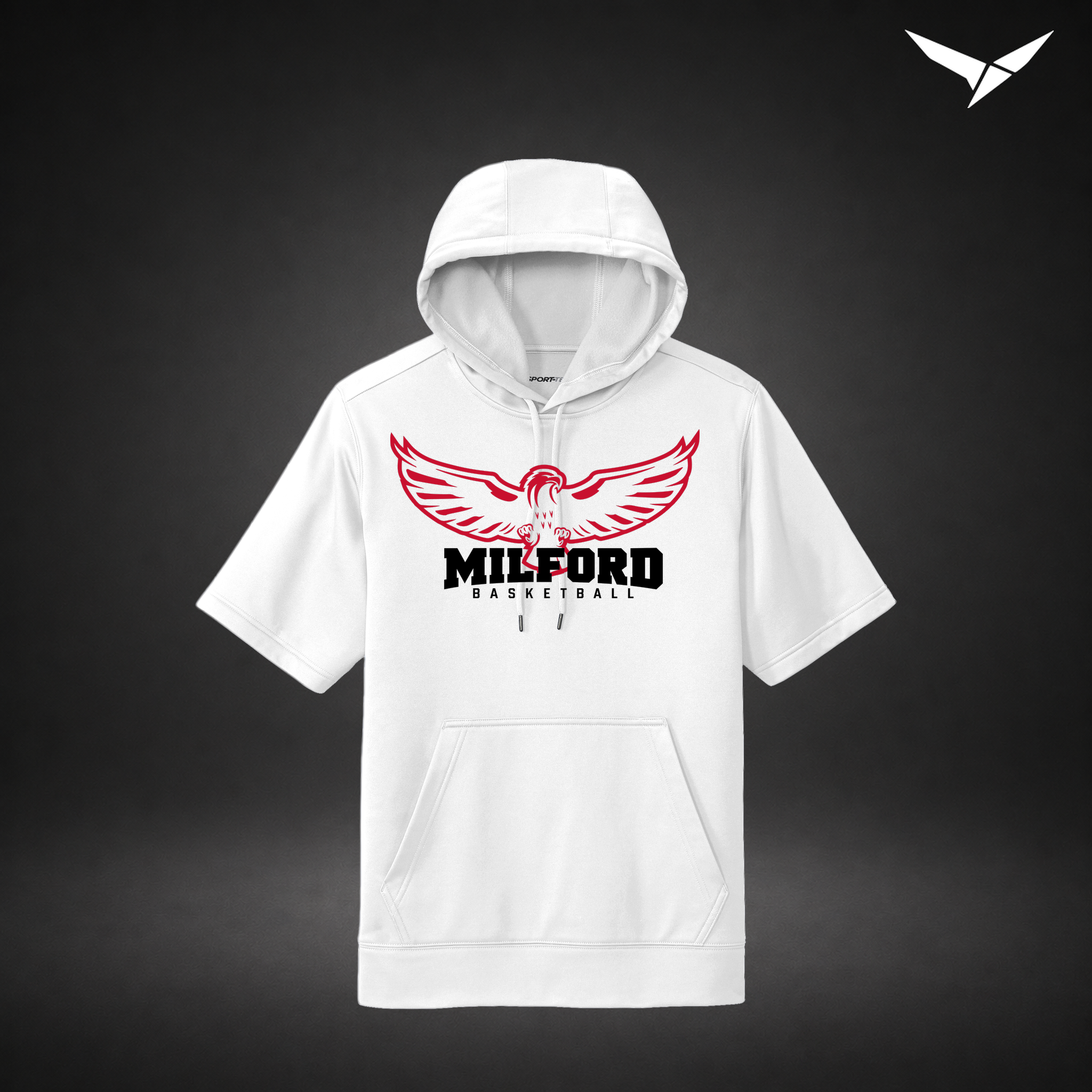 Sixth Man short-sleeve-hoodie — white — Front