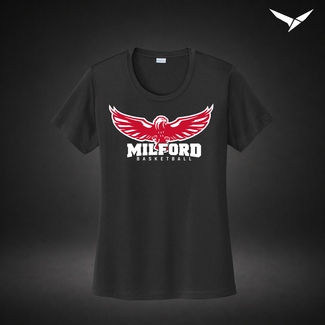 Sixth Man womens-performance-tee — black — Front