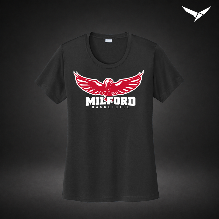 Sixth Man womens-performance-tee — black — Front