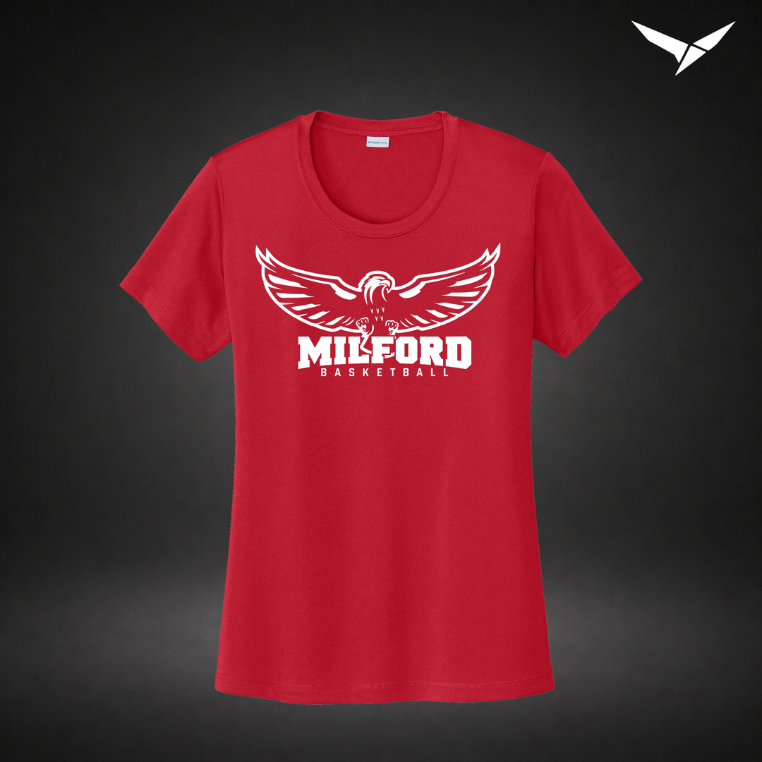 Sixth Man womens-performance-tee — red — Front