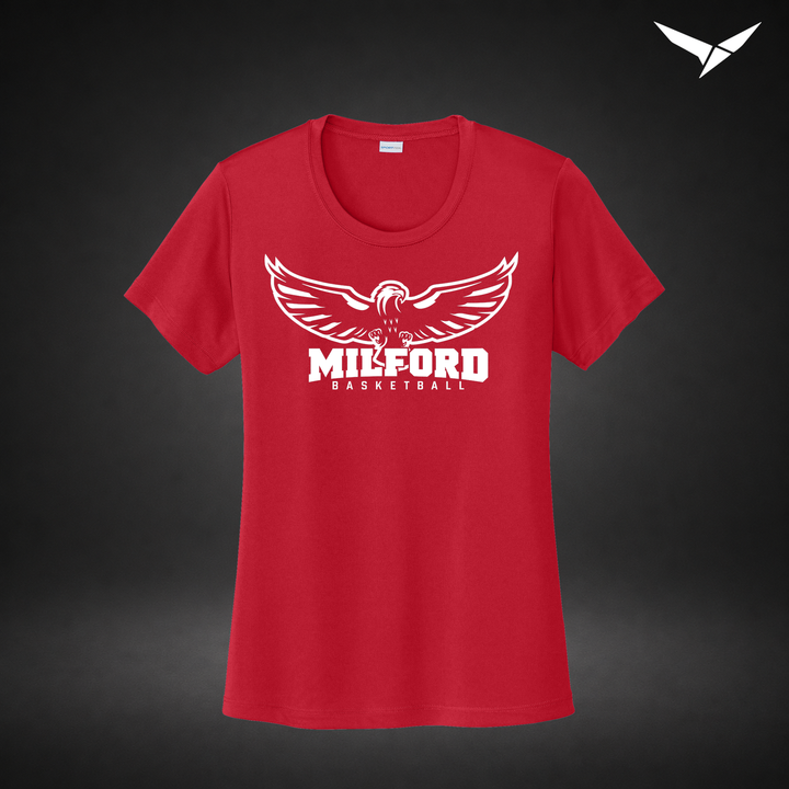 Sixth Man womens-performance-tee — red — Front