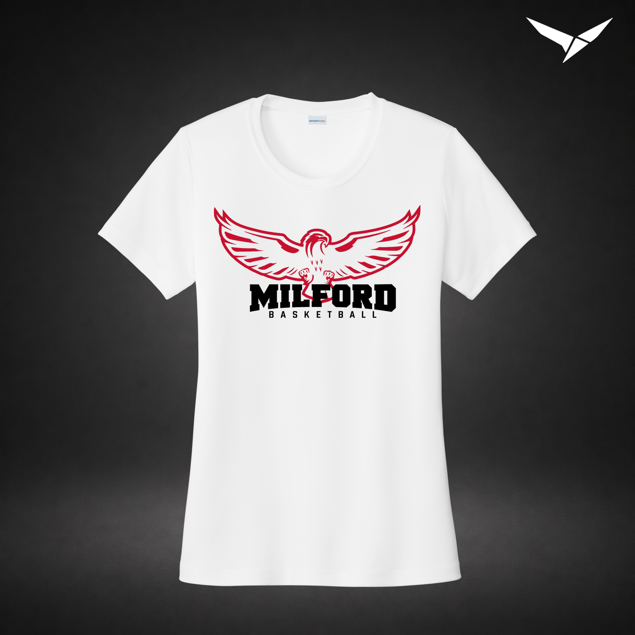 Sixth Man womens-performance-tee — white — Front