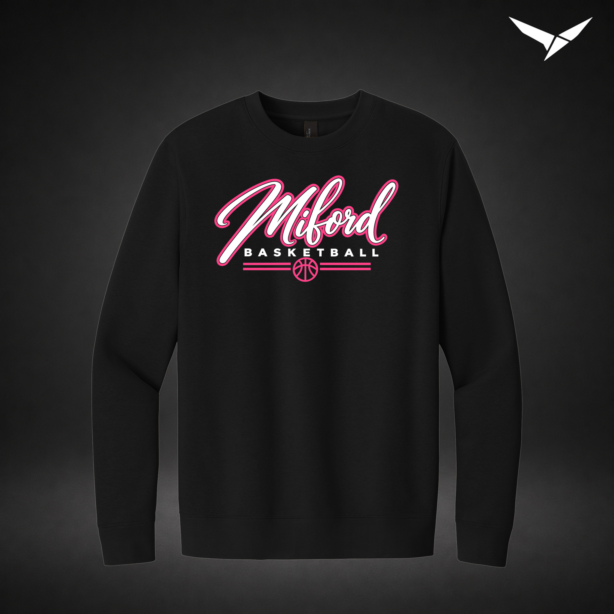 Chic crewneck — black — Front