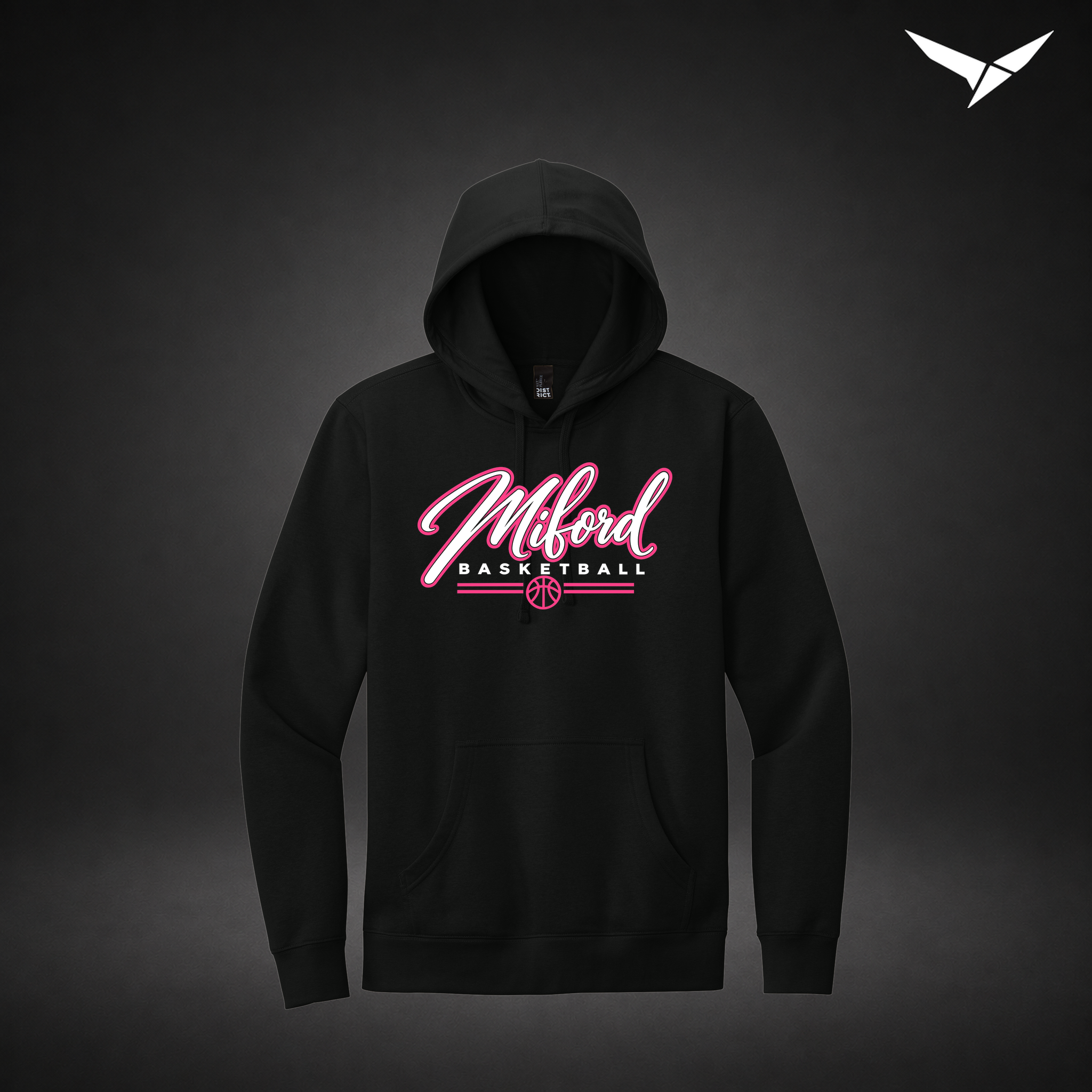 Chic hoodie — black — Front