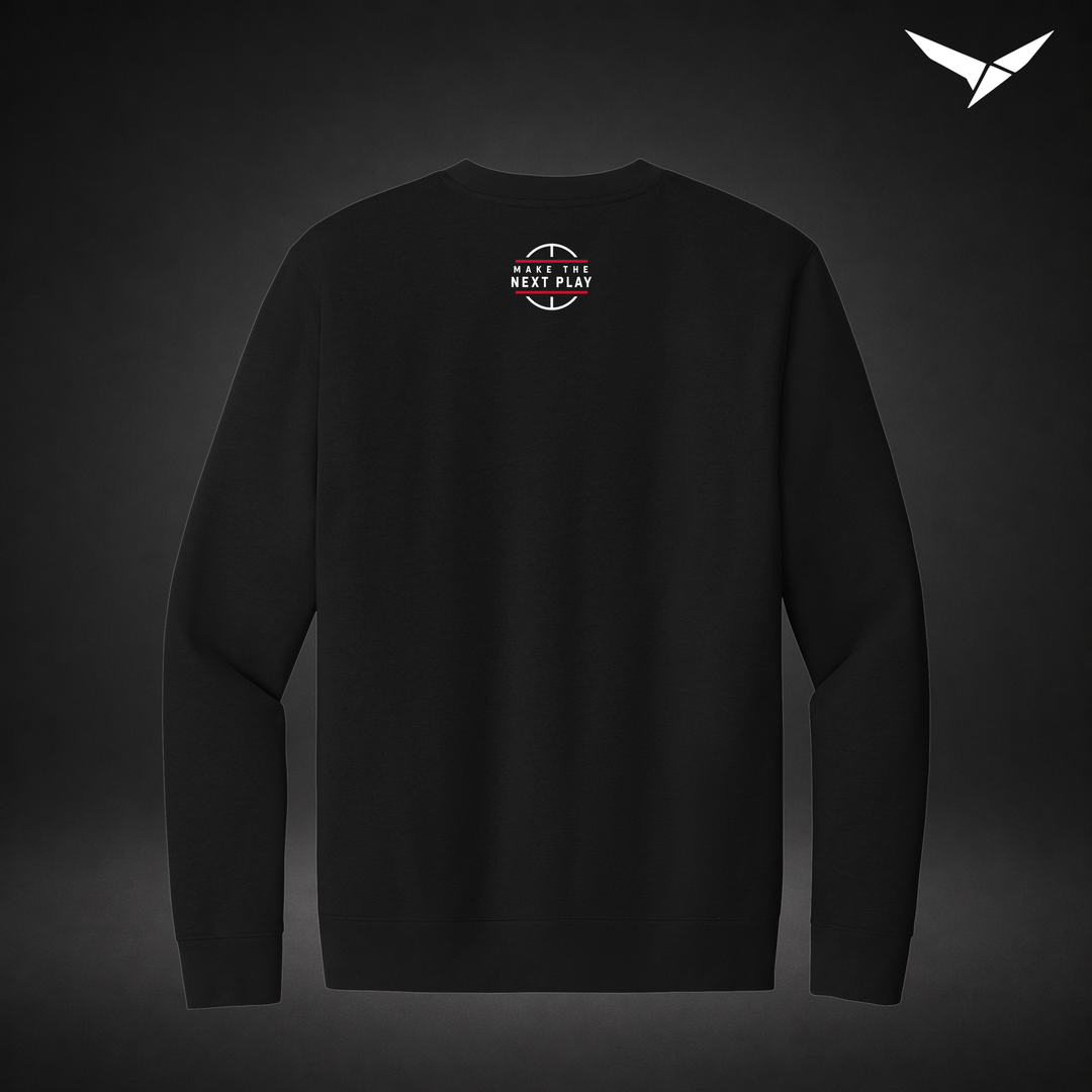 Courtside crewneck — black — Back