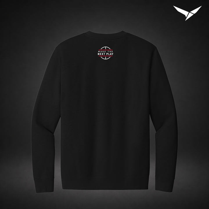 Courtside crewneck — black — Back