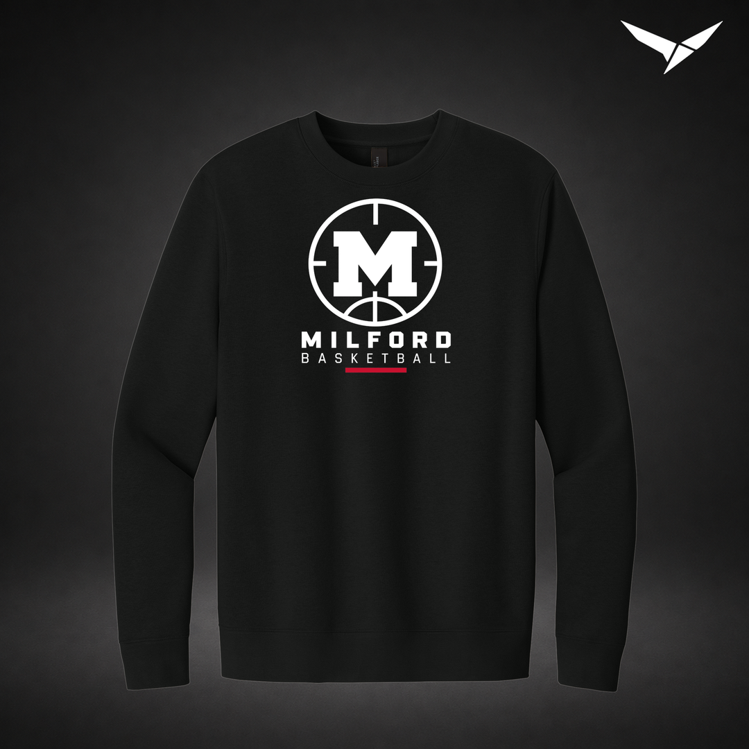 Courtside crewneck — black — Front