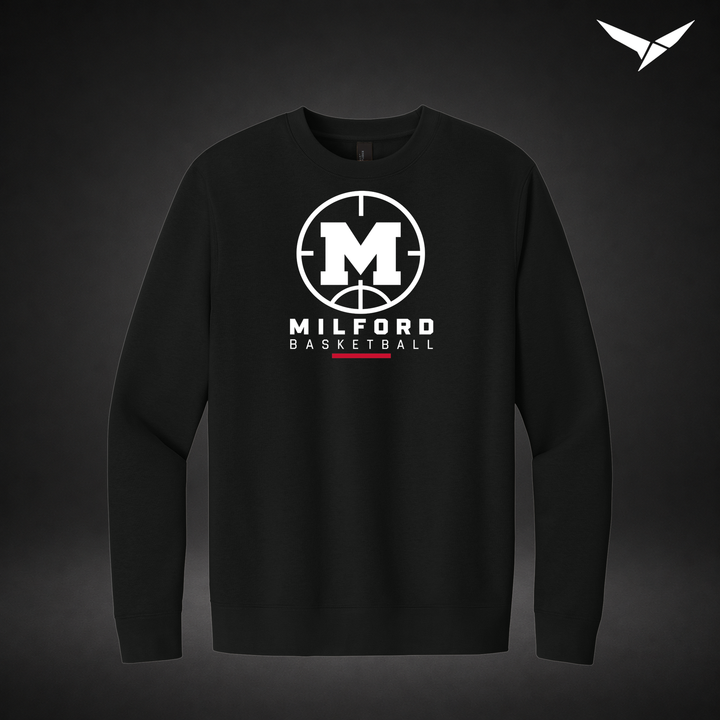Courtside crewneck — black — Front