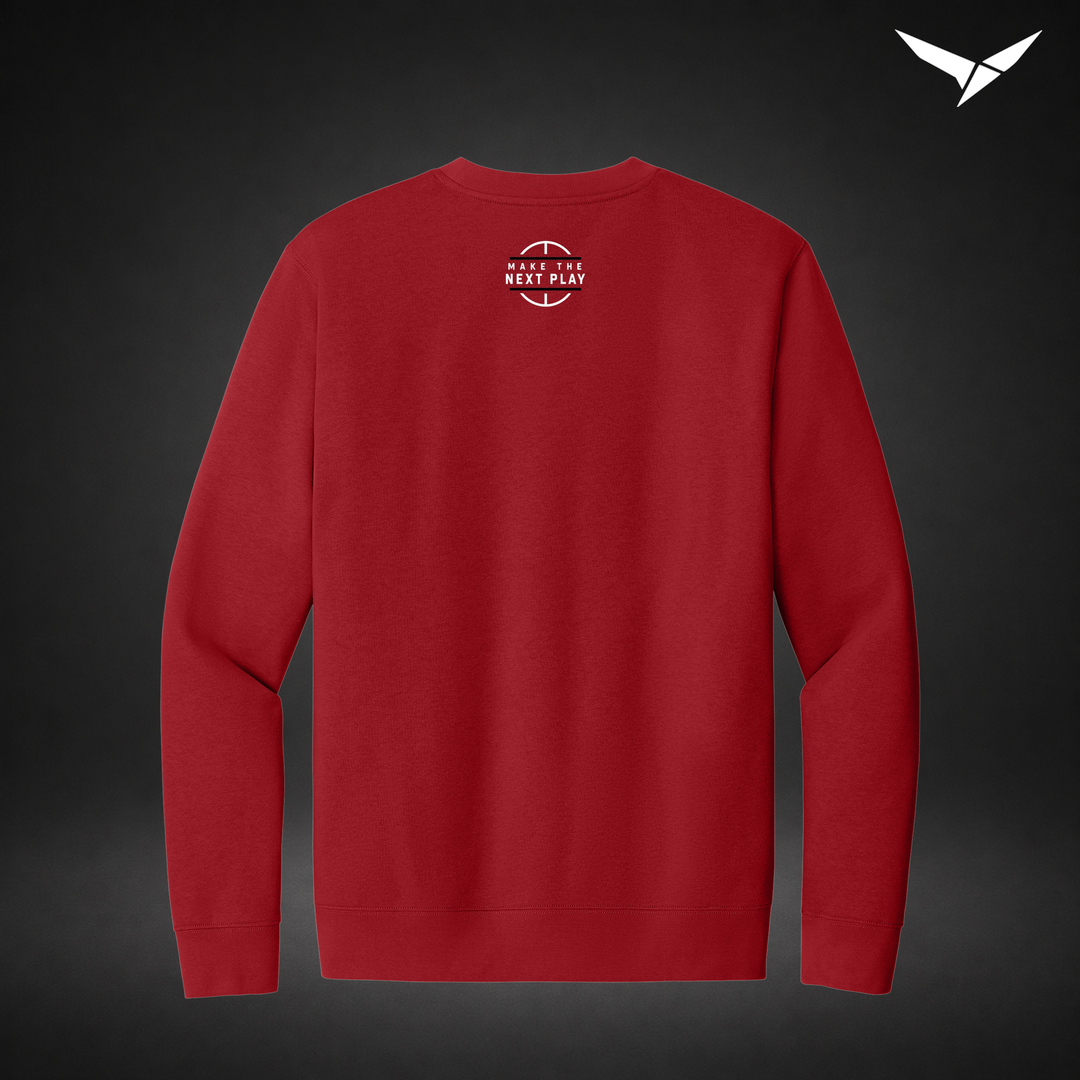 Courtside crewneck — red — Back