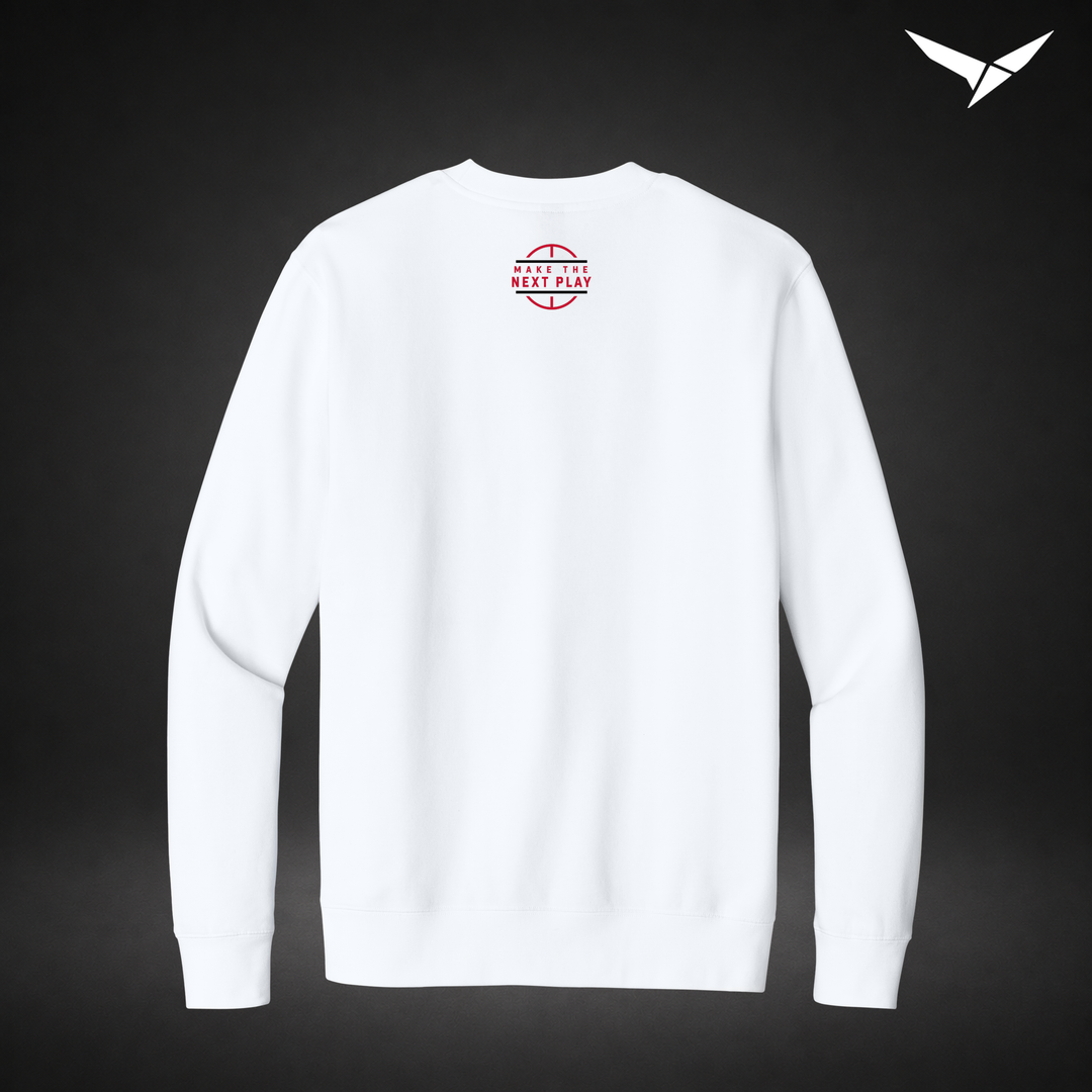 Courtside crewneck — white — Back