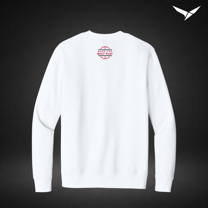 Courtside crewneck — white — Back