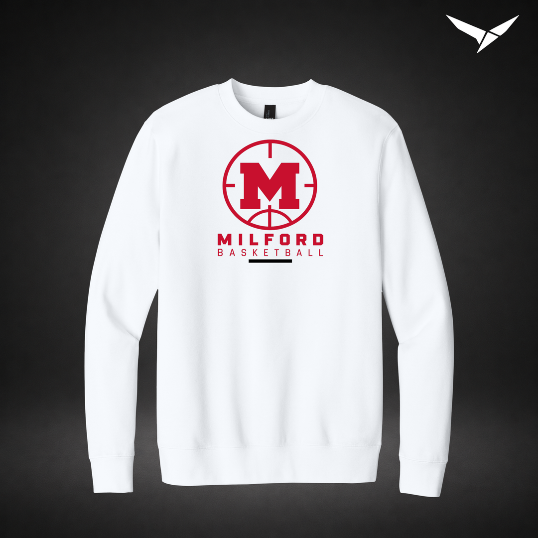 Courtside crewneck — white — Front