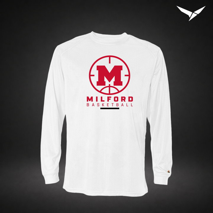 Courtside long-sleeve-performance-tee — white — Front