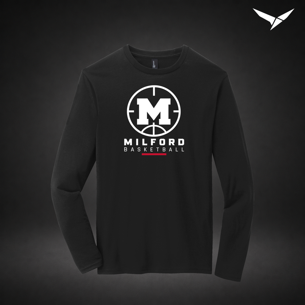 Courtside longsleeve — black — Front