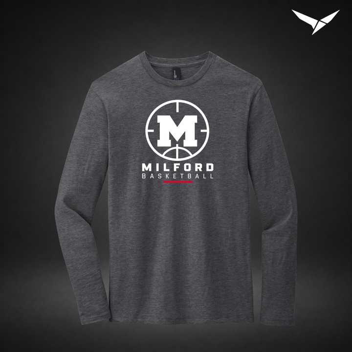 Courtside longsleeve — grey — Front