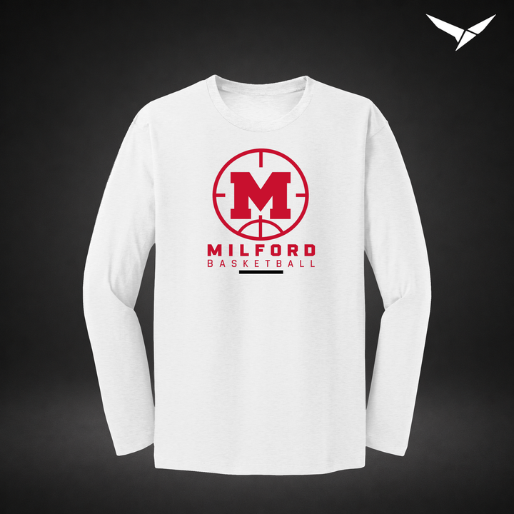 Courtside longsleeve — white — Front