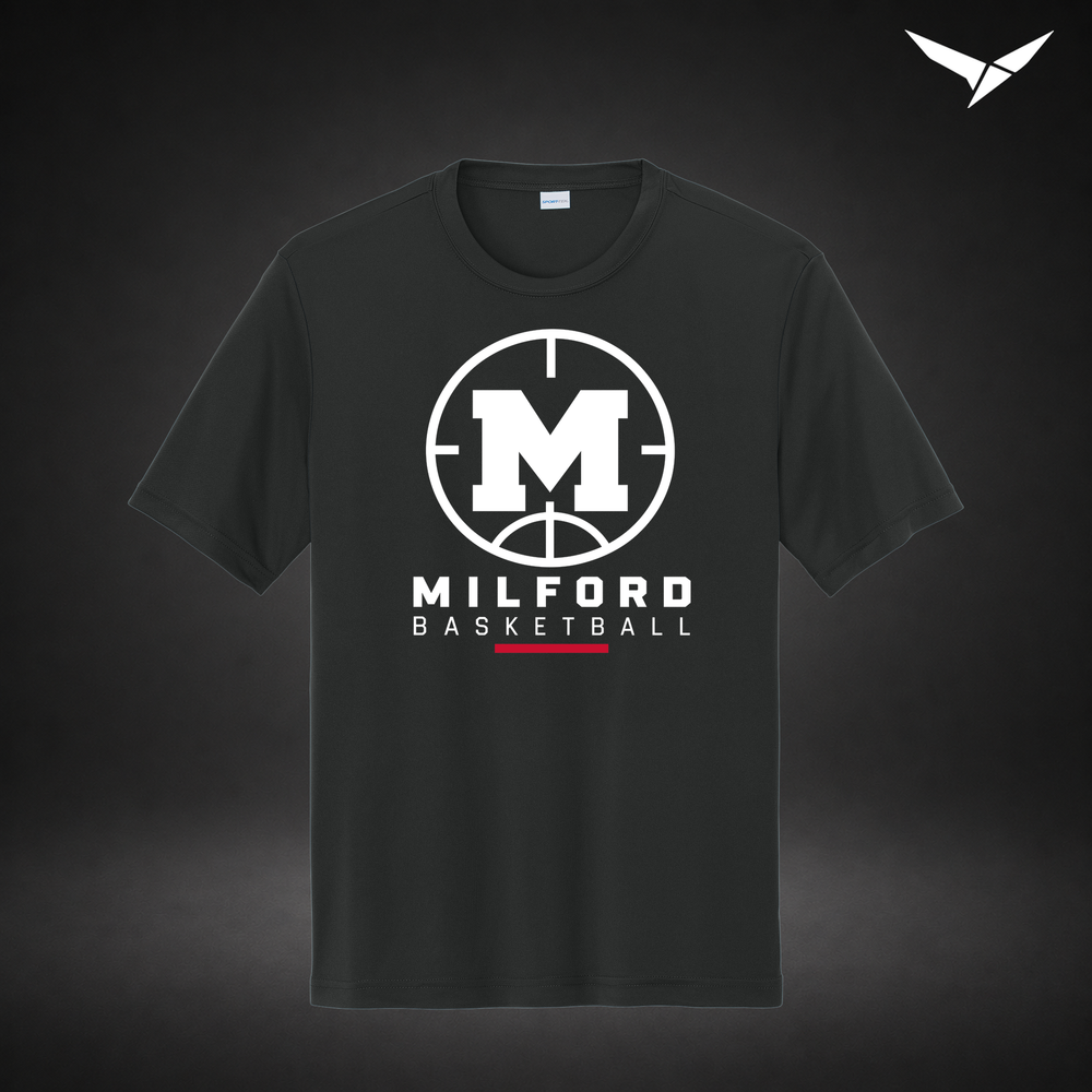 Courtside performance-tee — black — Front