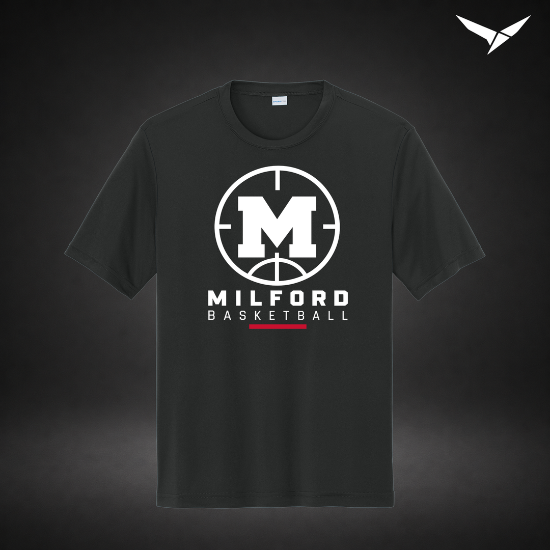 Courtside performance-tee — black — Front