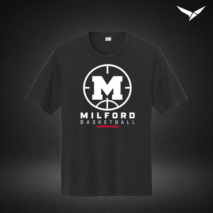 Courtside performance-tee — black — Front