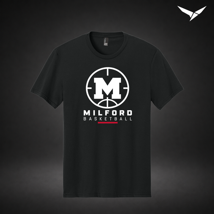 Courtside tee — black — Front