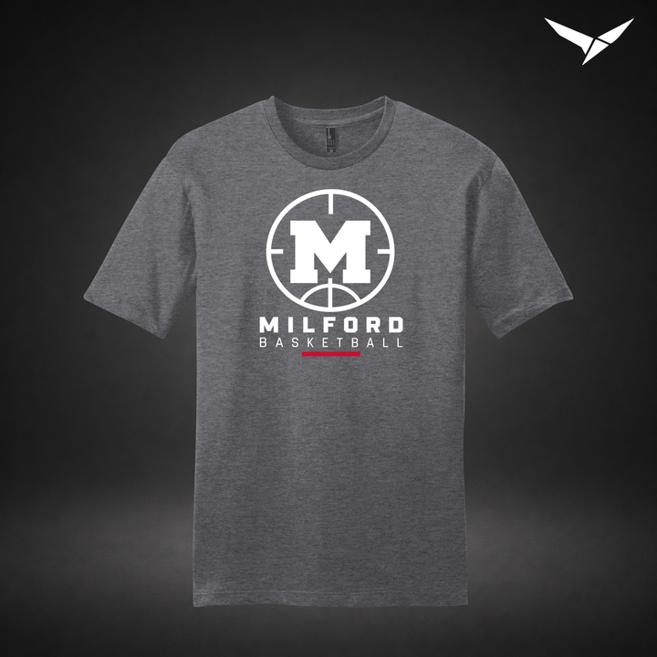 Courtside tee — grey — Front