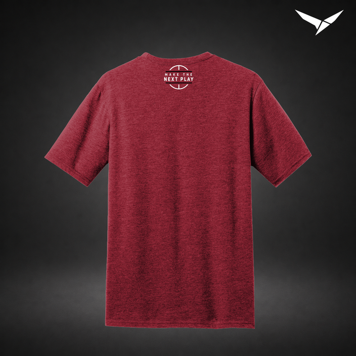 Courtside tee — red — Back