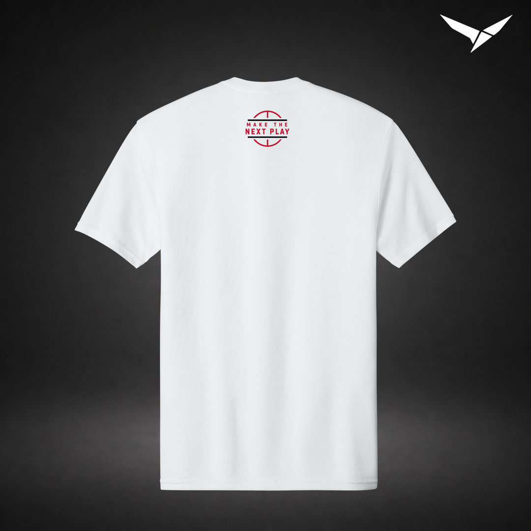 Courtside tee — white — Back