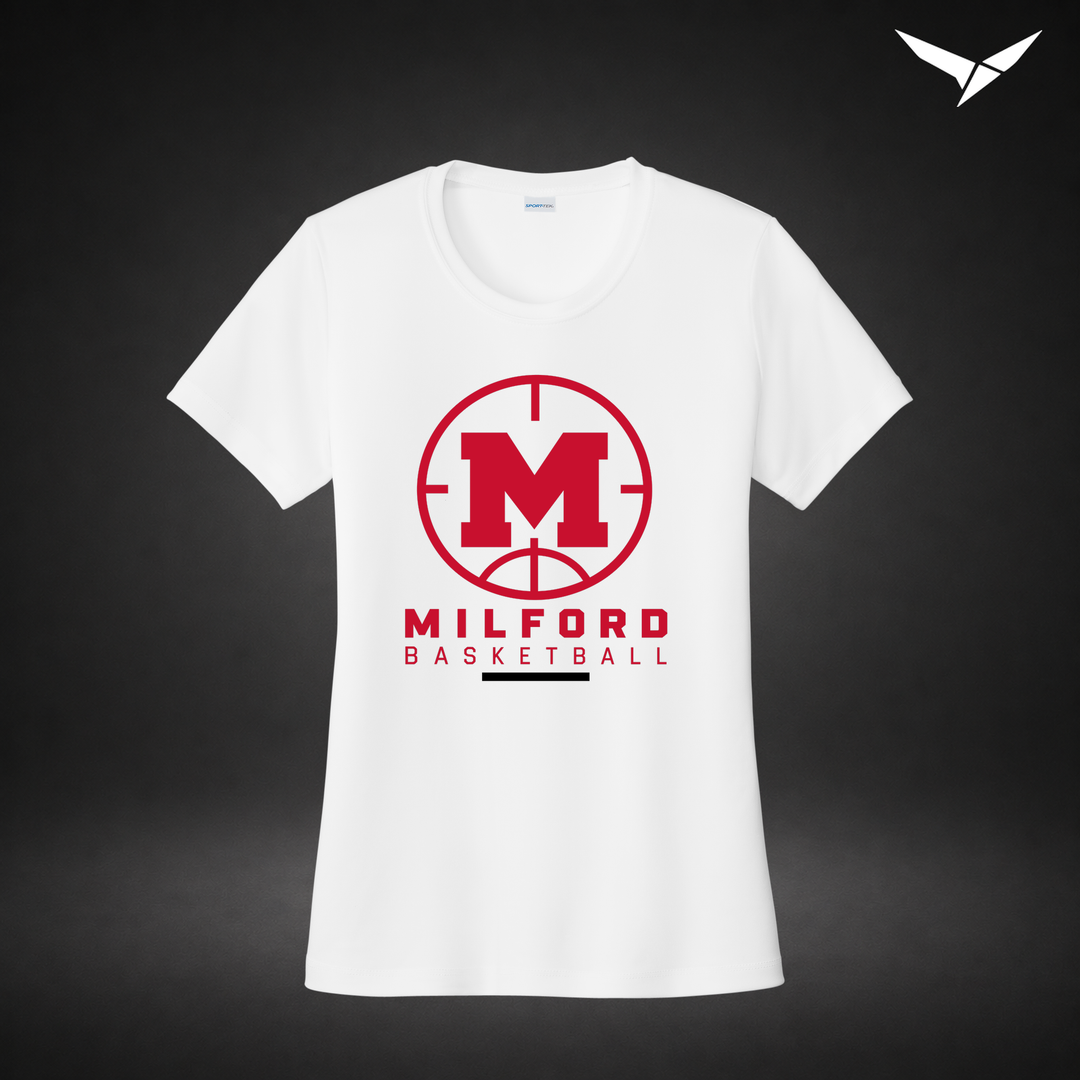 Courtside womens-performance-tee — white — Front