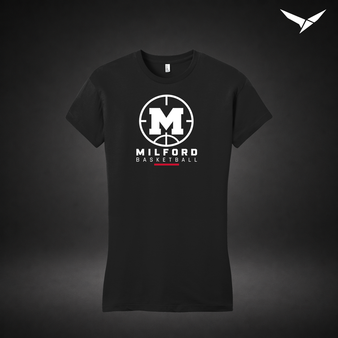 Courtside womens-tee — black — Front