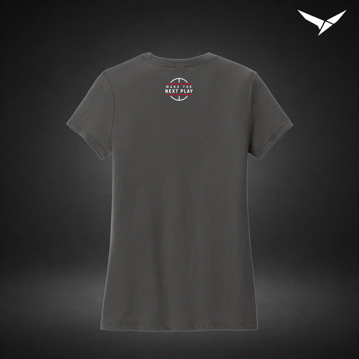 Courtside womens-tee — grey — Back