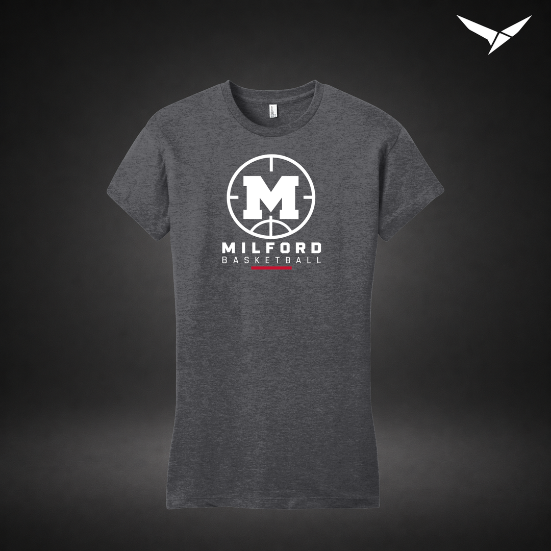 Courtside womens-tee — grey — Front