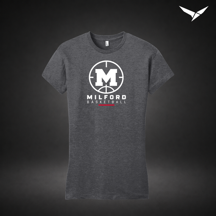 Courtside womens-tee — grey — Front