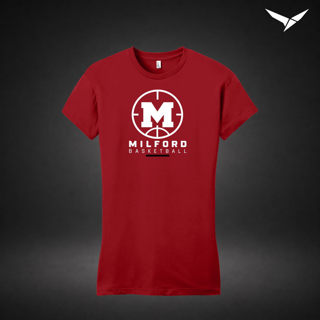 Courtside womens-tee — red — Front