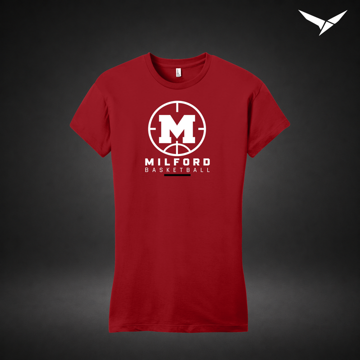 Courtside womens-tee — red — Front