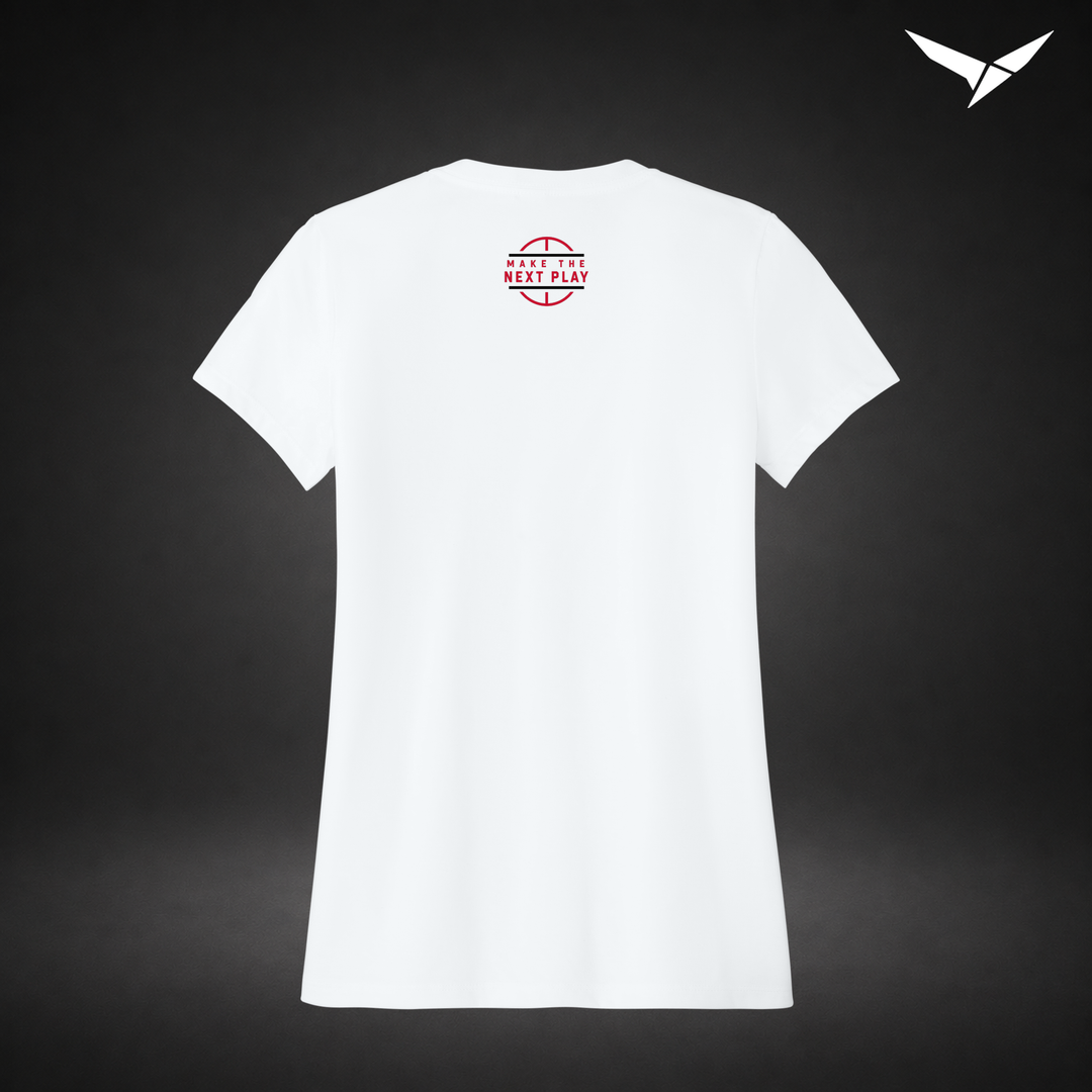 Courtside womens-tee — white — Back