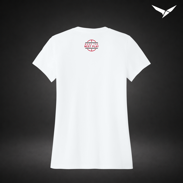 Courtside womens-tee — white — Back
